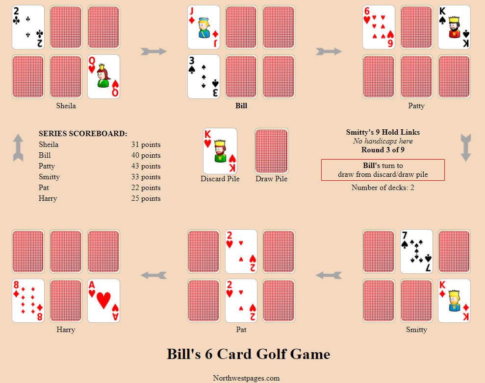 How To Play Golf Card Game (6 cards) 